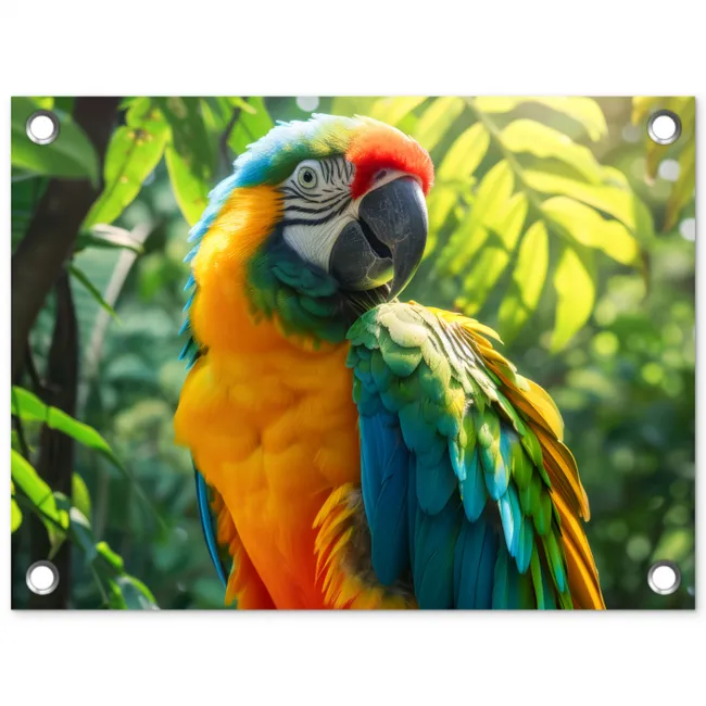 Ara in de Tropen tuinposter los doek klein -3d