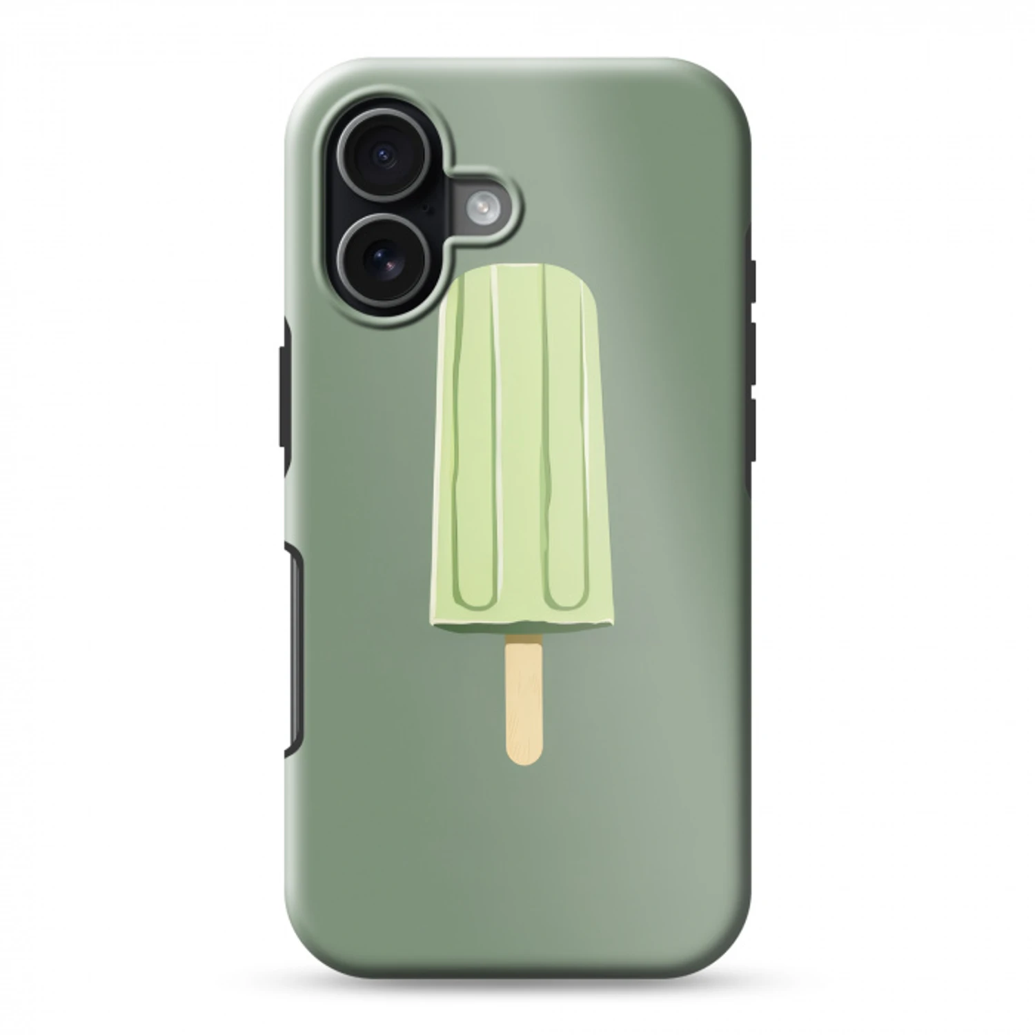 Groen - Waterijsje - Stokje - Illustratie Toughcase MagSafe Apple iPhone 17 klein -3d