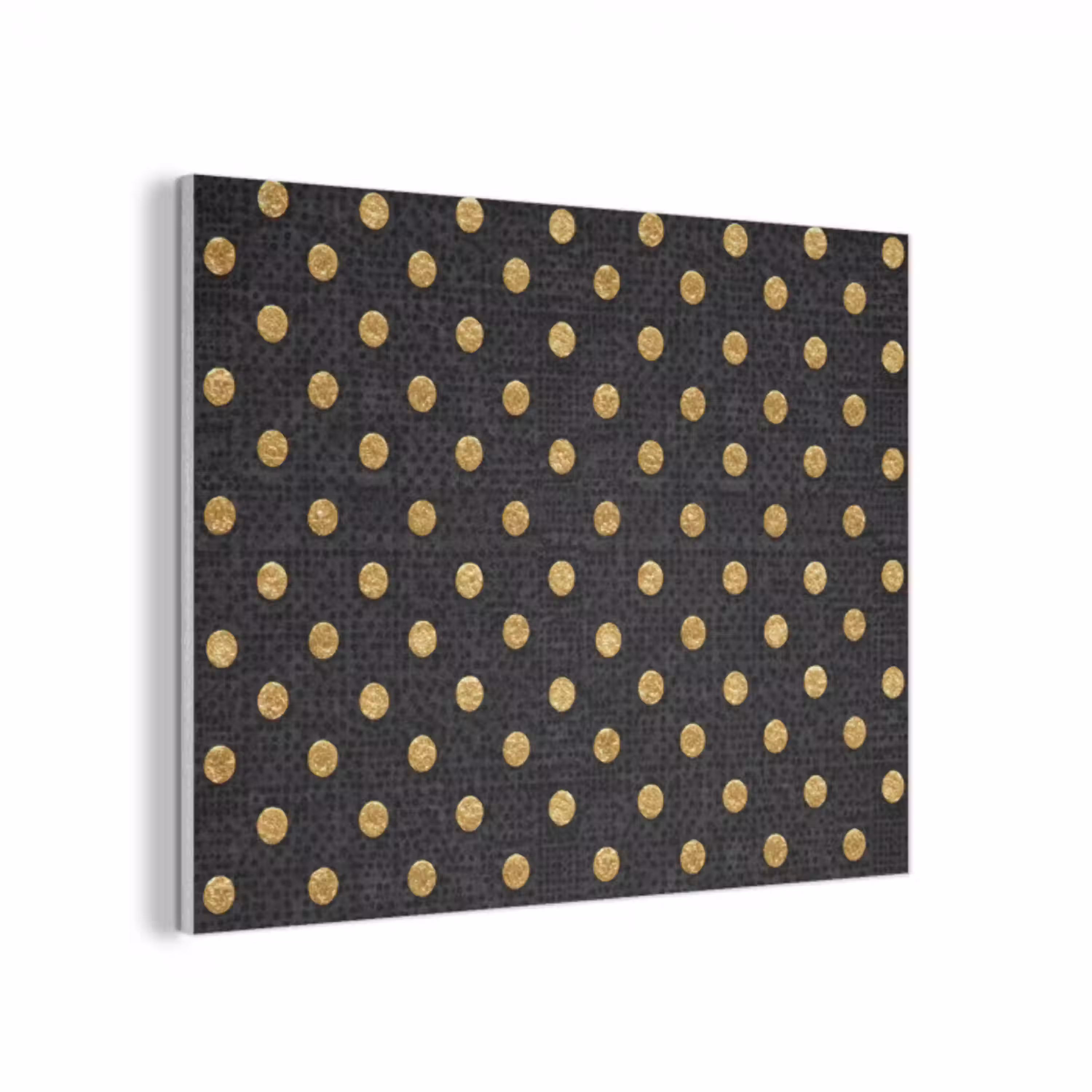 Polka Dot - Stippen - Goud - Zwart PET vilt klein 837 -3d