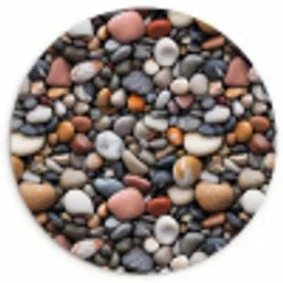 Natuur - Kleuren - Stenen Wandcirkel kunststof plaat 5mm dik klein 188 -3d