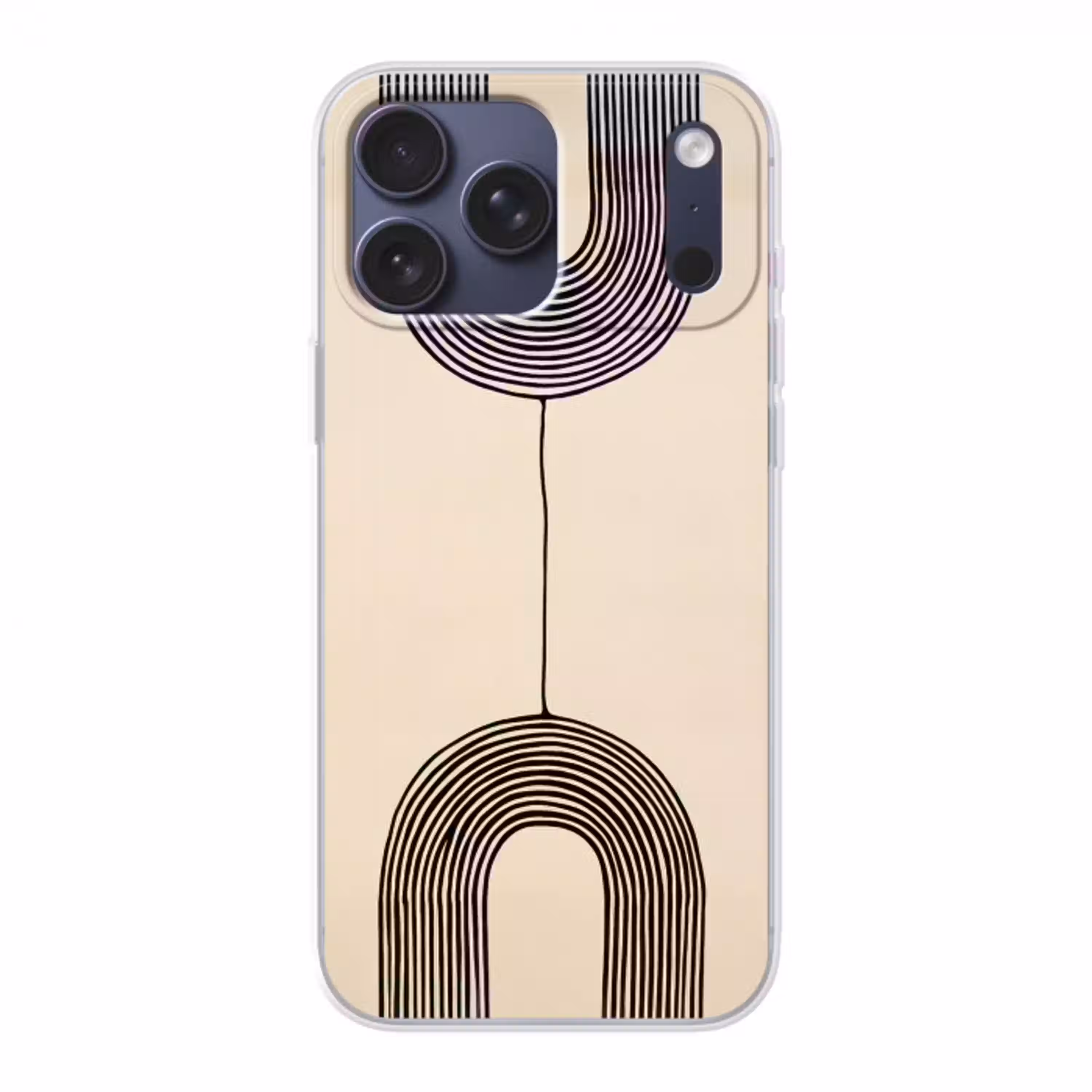 Geometrische bogen - Minimalistisch - Symmetrisch Telefoonhoesje iPhone 17 Pro Max klein -3d