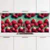 Aardbeien - Rood - Groen - Kroontjes keuken achterwand 2 middel 871 -3d