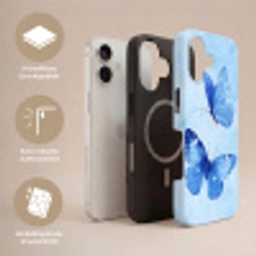 Vlinders - Sierlijk - Blauw Toughcase MagSafe Apple iPhone 17 klein -USP_Lagen_DE