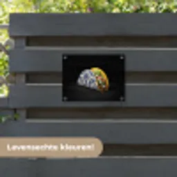 Taco - Vlees - Salade - Delftsblauw - Motief tuinposter los doek klein -sfeer3