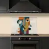 Geometrisch - Strakke vormen - Kleurrijk keuken achterwand spatscherm klein -sfeer1