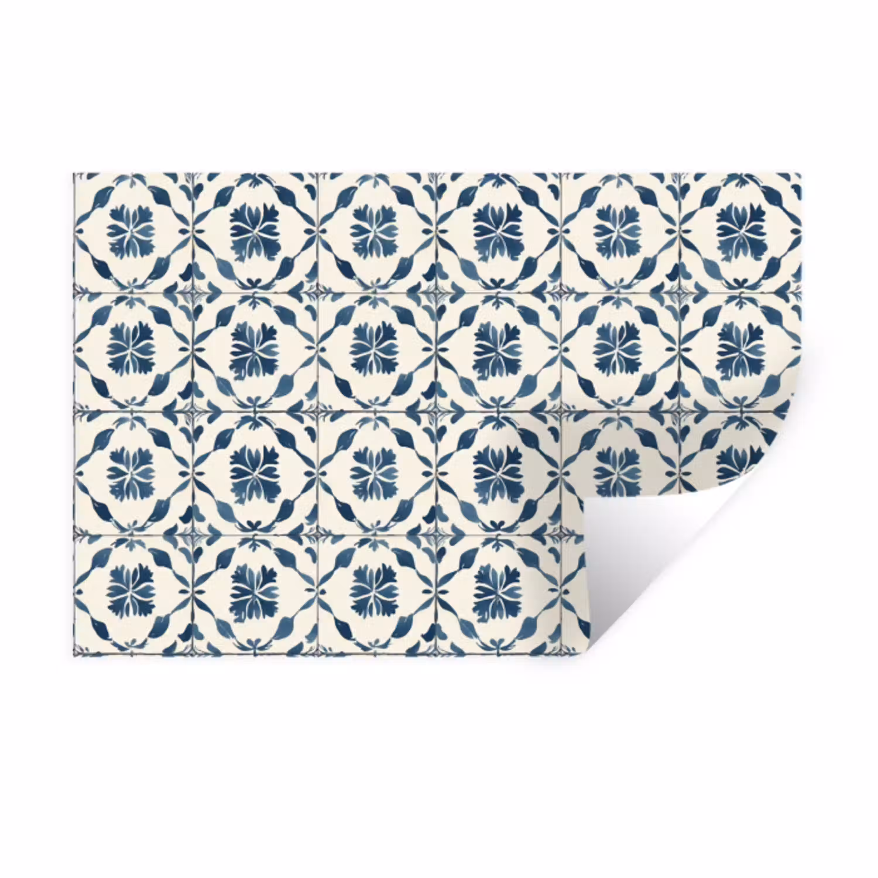Grafisch - Tegel - Blauw Muursticker klein 286 -3d