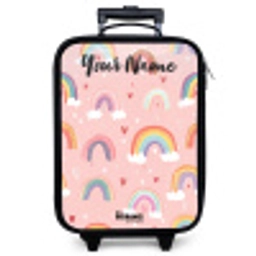 Regenboog - Patroon - Pastel Kinderkoffer - Zwart klein -zzz_website3d