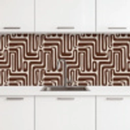 Abstract - Patroon - Bruin keuken achterwand 2 middel 871 -3d