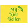 Mij niet bellen - Telefoon - Geel poster papier klein -3d