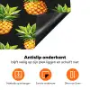 Tropische - Ananas - Zwart Inductie beschermer vinyl 3mm klein 276 -zzzzzzz-td-onderkant