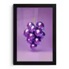 Druif - Disco - Glitter - Paars fotolijst zwart zonder passe partout klein -3d