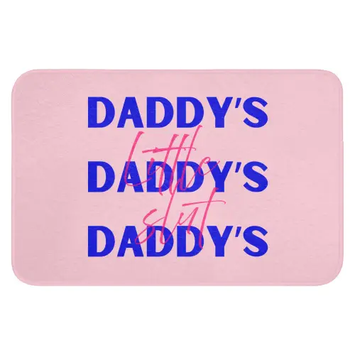 Daddy's - Blauw - Blokletters Badmat klein -3d
