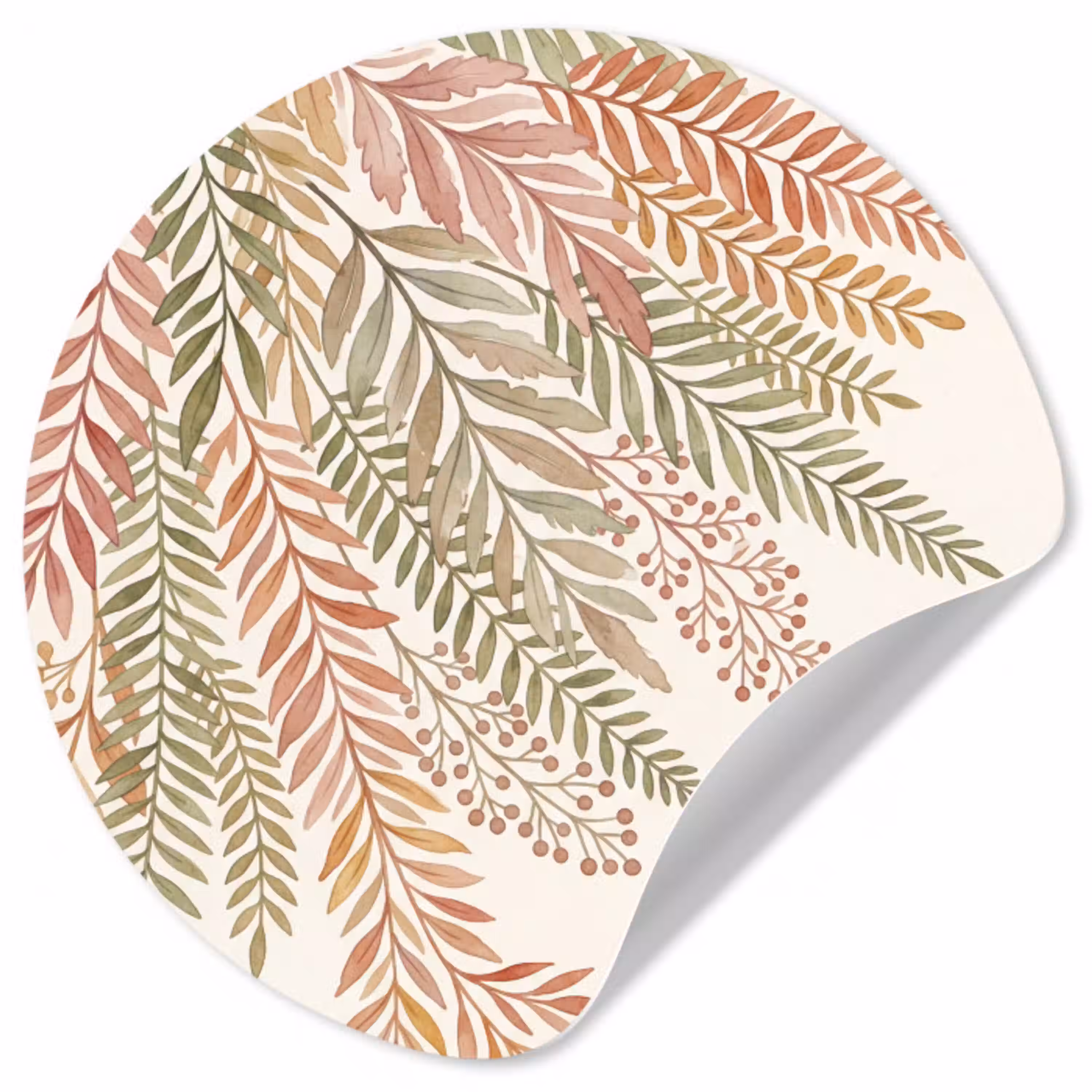 Botanisch - Aquarel - Kleurrijk Wandcirkel behangsticker klein -3d