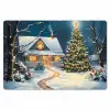 Kerst - Kerstboom - Winter - Huis - Sneeuw Placemat vinyl groot -zzsfeer1_Kitchenyeah-website