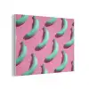 Bananen - Patroon - Blauw - Roze PET vilt klein -3d
