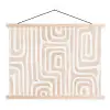 Decoratief - Labyrint - Beige textielposter latten blank klein -3d