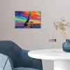 Giraffe - Savanna - Lucht - Gekleurd poster papier klein -sfeer3