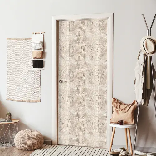 Slang - Patroon - Beige deurposter klein 289 -sfeer6