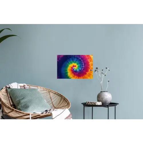 Regenboogkleuren - Spiraal - Kleurrijk Muursticker klein -plant