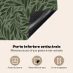 Bladeren - Organisch - Groen Inductie beschermer vinyl 3mm middel 274 -zzzsfeer4_ITA