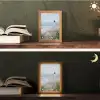 Vuurtoren - Klif - Zee - Bloemen Light Box met kabel (Tafellamp) klein -sfeer3