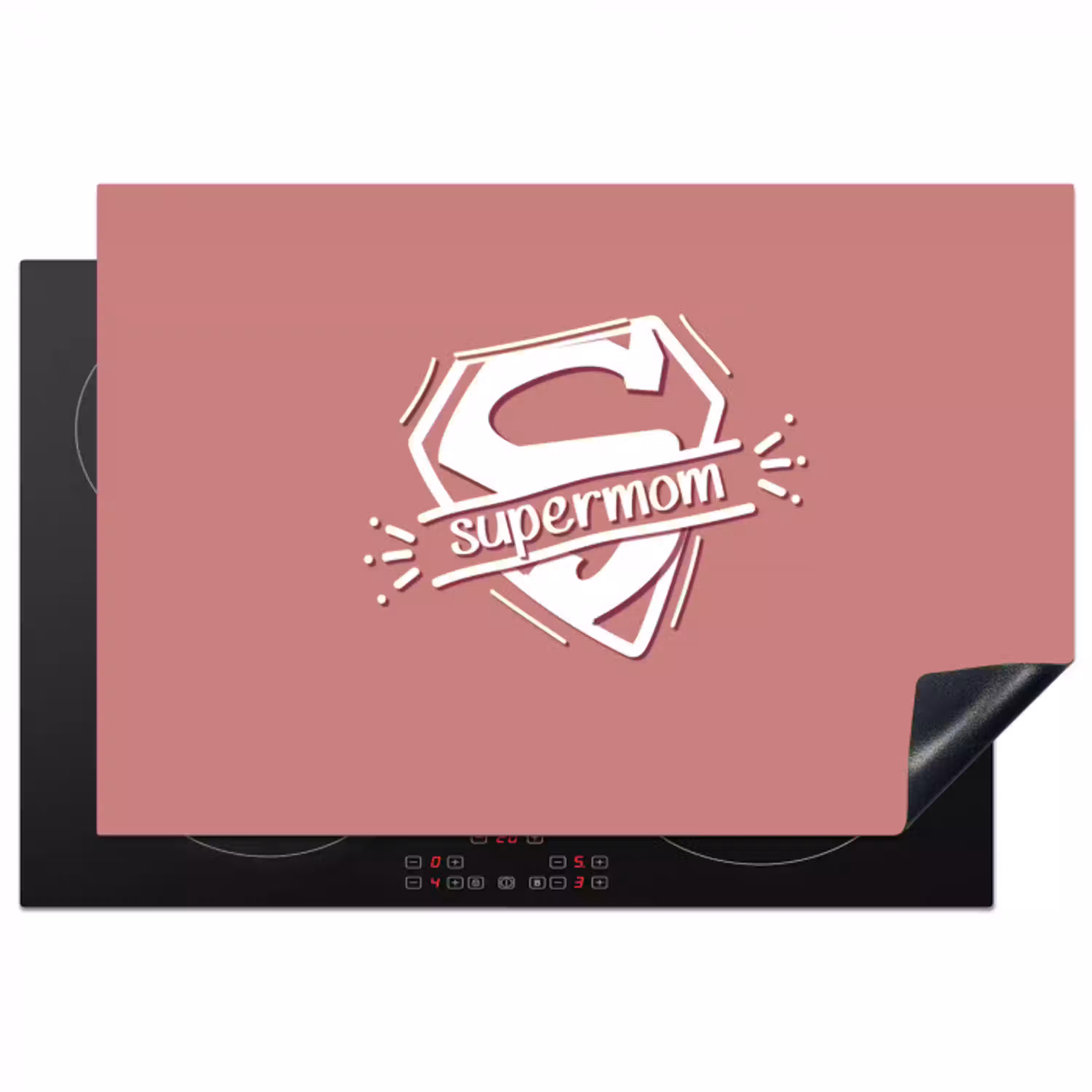 Spreuken - Supermom - Moeder - Quotes Inductie beschermer vinyl 3mm klein -3d