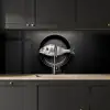 Pan - Vis - Zwart - Wit keuken achterwand 2 middel -sfeer1