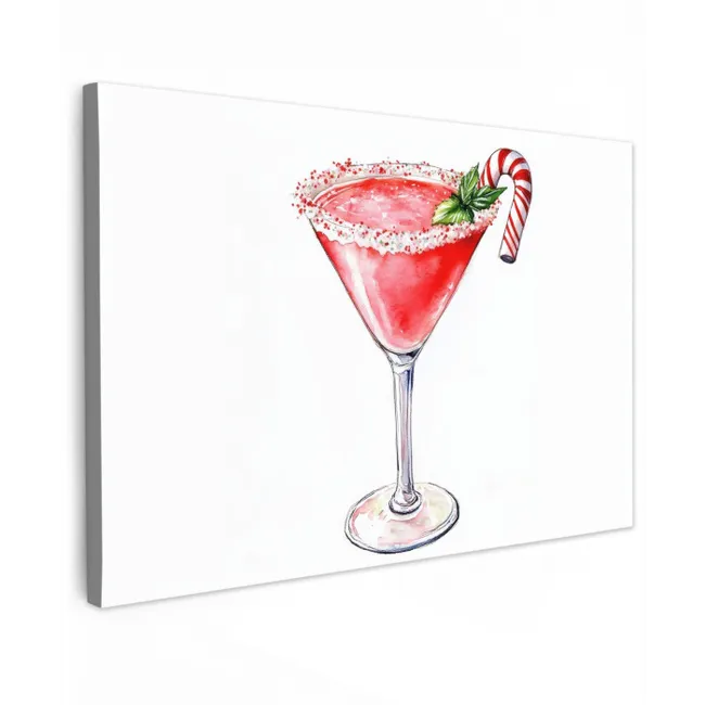 Cocktail - Drank - Winter - Kunst Tuinposter op houten frame 2 cm dik middel -3d