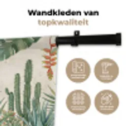 Woestijn - Planten - Groen Wandkleed katoen klein -sfeer2