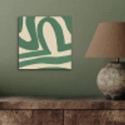Groen - Kunst - Abstract aluminium wit klein -sfeer2