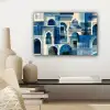 Grafisch - Abstract - Blauw - Wit canvas 2cm klein -sfeer6