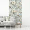 Botanisch - Zangvogel - Blauw fotobehang vinyl groot 64 -woonkamer