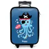 Piraten octopus met een hoed Kinderkoffer - Zwart klein -zzz_website3d