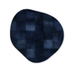 Patroon - Ruit - Marineblauw Wandcirkel Organisch Forex 3mm klein 629 -3d