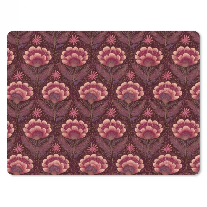 Bloemen - Waaier - Paars muismat rubber klein 262 -3d