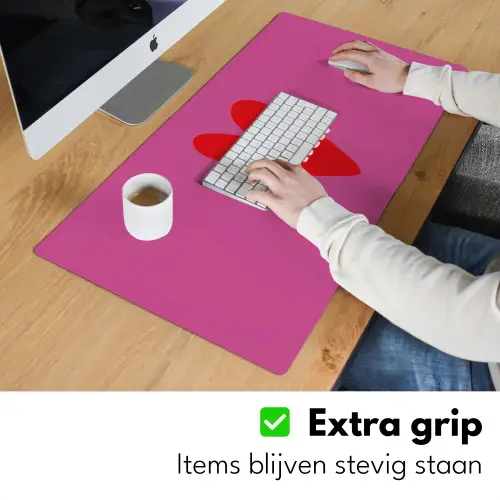 Girl power - Hart - Roze - Rood Muismat XXL klein -sfeer3