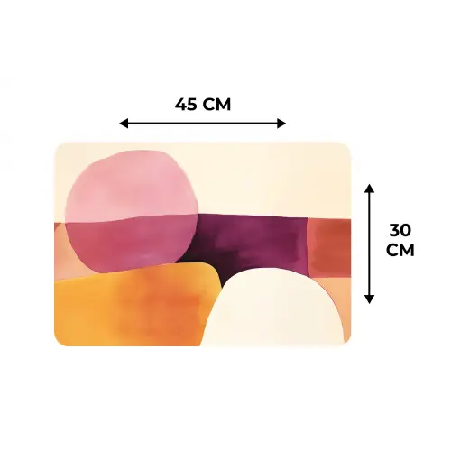 Vormen - Abstract - Kleurrijk Placemat vinyl groot -specs