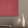 big heart small titties - Hart - Rood PET vilt klein -sfeer6_closeup