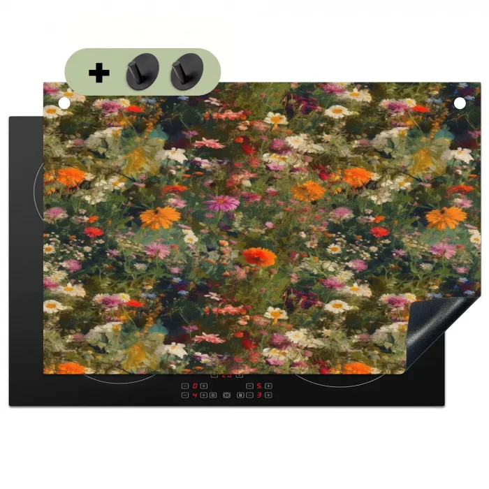 Bloemenveld - Kleuren - Verf Inductie beschemer met haakjes klein 777 -3d