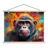 Aap - Gorilla - Graffiti - Dieren - Kleuren textielposter latten blank klein -3d