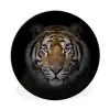 Tijger - Wilde dieren - Portret - Zwart - Dieren Wandcirkel aluminium klein -3d