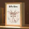 Hert - Bohemian - Bloemen - Bosdieren Light Box met kabel (Kinderlampje) klein -zzz_3d_website