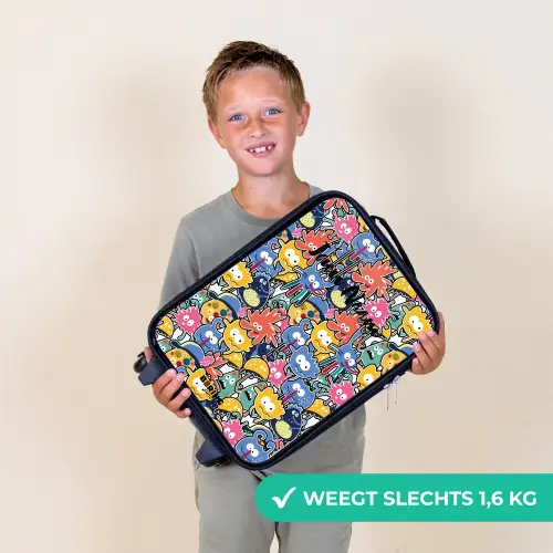 Beestjes met Grote Oogjes Kinderkoffer - Zwart klein -sfeer4_NL