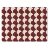 Rood - Tegelpatroon - Crème muismat rubber klein 262 -3d
