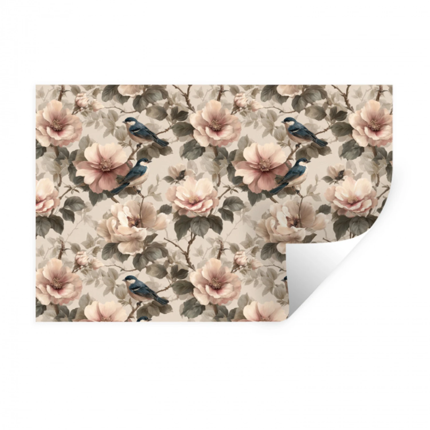 Klassiek - Vogels - Kleurrijk Muursticker klein 286 -3d
