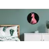 Zebra - Roze - Gestreept Wandcirkel aluminium klein -slaapkamer