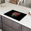 Felgekleurd - Bloemen - Vaas Inductie beschermer vinyl 3mm klein -sfeer8