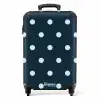 Blauw stippen patroon NBS - Handbagage koffer - Kinderen Unisex middel -productfoto_recht