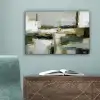 Penseelstreken - Groen - Abstract - Japandi canvas 2cm klein -sfeer4