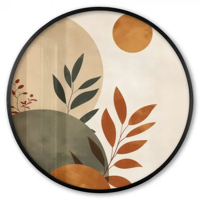 Ronde fotolijst - Formes - Rondes - Feuilles - Beige